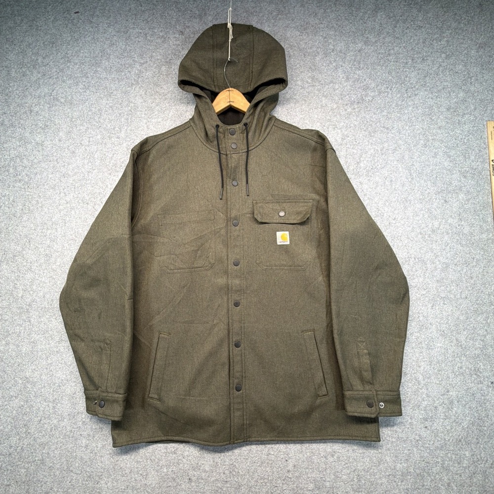 Carhartt Green Rain Defender Fleece Lined Jacket Mens Size XL